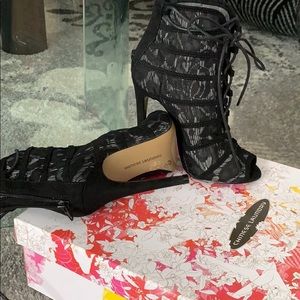 Chinese Laundry Jingle Lace Ankle Bootie Heels